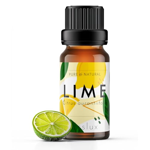 Image of Esslux Lime Essential Oil | 100% Natural Oil for Skin & Hair | Therapeutic Grade Lime Oil for Diffuser, Candles & Soap Making | Promotes Clearer Skin, Uplifted Moods & Sharper Focus (10ml)