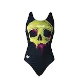 Diapolo Skull Face Professionelle Badebekleidung Schwimmanzug Badeanzug für Damen in den Größen S, M, L, XL, XXL (XXL)