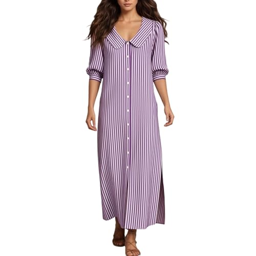 Robe chemisier d'été rayée adoptez la liberté d'une silhouette maxi fraîche et fluide