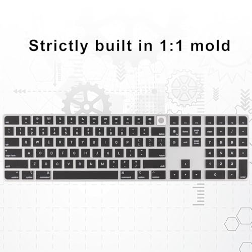 Housse de clavier pour Mac Magic Keyboard Touch ID A2520 US noir - 6