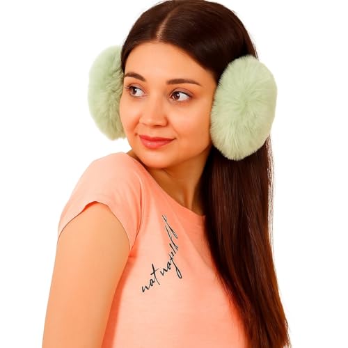Image of FabSeasons Faux Fur Winter Outdoor Accessory Foldable Ear Muffs /Warmer for Girls & Women for protection from Cold, Ideal Head /Hair Accessory during winters