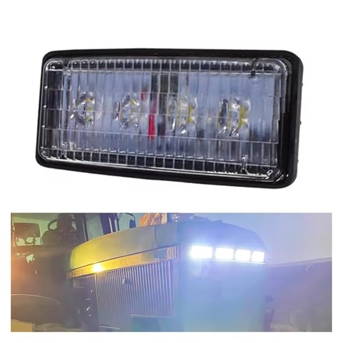QINSHU - Headlamp 1 Piece LED Light For John For Deere Headlight Agricultural Vehicles 20W Tractor Work Lamp Flood Waterproof R161288 RE306510 RE37450 Front Headlight