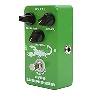 Very Low Noise: This dynamic compressor is characterized by re creating the classic Ross compressor with very low noise. Real Bypass Design: Pedal has a real bypass design, which minimizes the loss of tones and provides transparent tones. 3 Adjustmen...