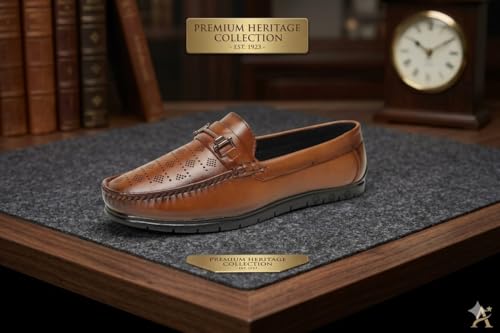 Image of Classic Driving Loafer, Full-Grain Leather, Slip-On, Perforated, Non-Slip Sole, Men's