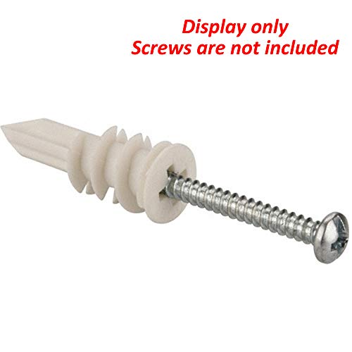 Wideskall® Self Drilling Drywall Nylon Anchors Fit #6 - #8 Fastener Screws (Pack of 120) - Thumbnail 4