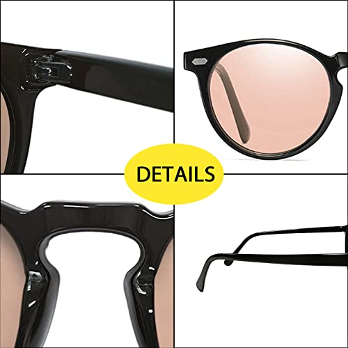 Image of K.LAVER Photochromic Polarized Sunglasses For Men Women UV Protection Round Clear Driving Glasses Anti Glare Eyewear Glasses