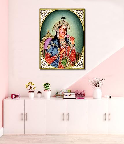 Image of Tamatina Rajasthani Canvas Painting | Rajiya Sultan | Traditional Art painting for Home decor| Size - 24X18 Inches.g463