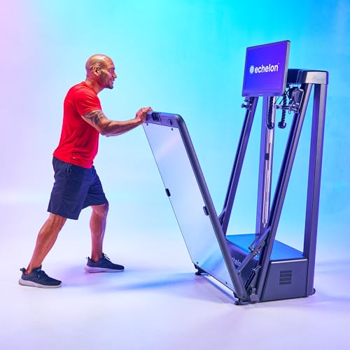 Echelon Strength Home Smart Gym – WiFi-Enabled 24-Inch HD Touchscreen, 5–110 LB Digital Resistance Per Arm, Foldable Mirror Design, Smart Bar & Accessories, Full-Body Home Workout Machine by Echelon - Image 2
