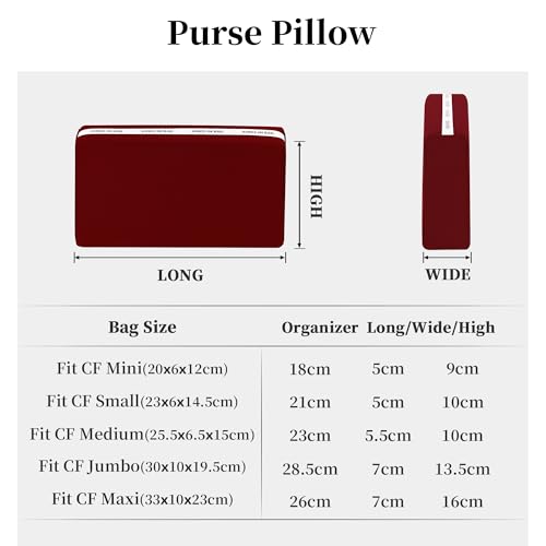 KINGS IN BAG Inserções de travesseiro para bolsa clássica média, modelador de bolsa adequado para bo