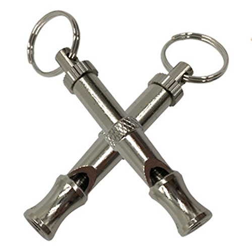 TAKEMORE7 Professionnel à ultrasons Sifflet de Dressage de Chien pour Animal Domestique Chien réglable Son Porte-clés Puppy Collie Sifflet avec Corde, 2 pcs Cover