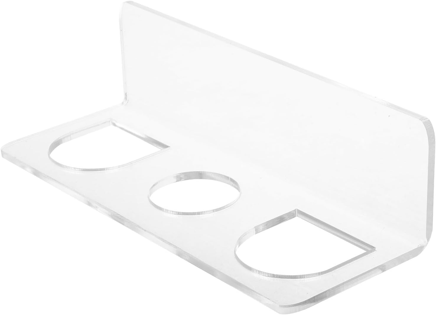 Wall Mount Razor Brush Holder with 3 Holes Acrylic Bathroom Organizer