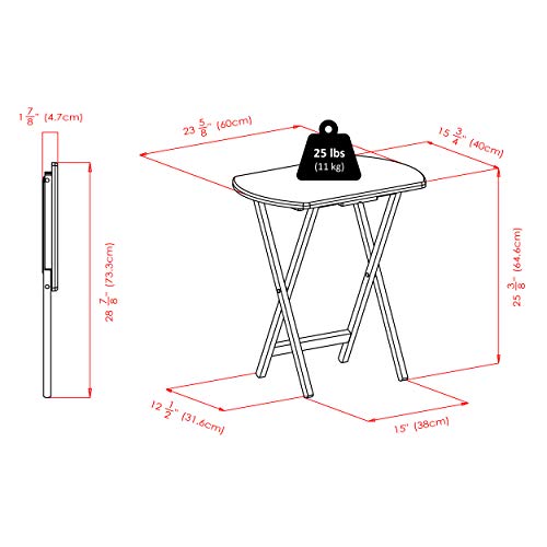 Winsome Corbett Set of 2 Oversized Foldable Snack Tables, Easy to Store Portable Fold Up Table Set for Kitchen, Living Room TV Dining, Crafts, Puzzles, Work From Home by Winsome - Image 9