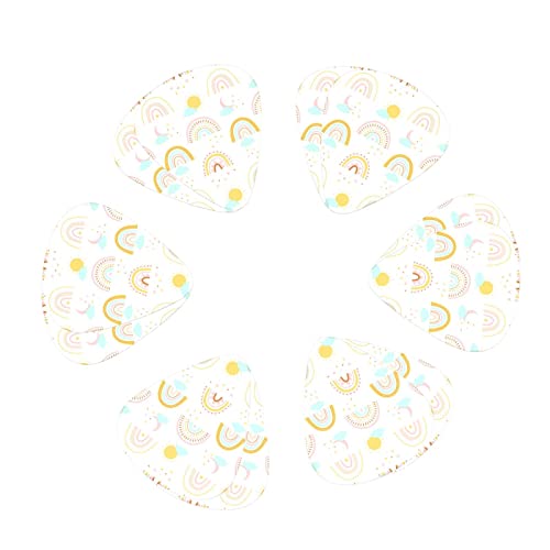 Lot de 12 médiators blancs pour guitare électrique, basse acoustique, motif arc-en-ciel, lune, soleil - Les Beatles, Paul McCartney, John Lennon, RIngo Starr, George Harrison Lot de 12 médiators blancs pour guitare électrique, basse acoustique, motif arc-en-ciel, lune, soleil – Image 3
