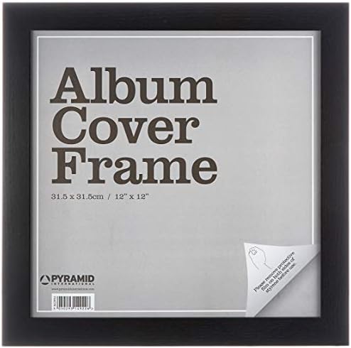 Pyramid International Black Wrapped MDF Album Cover Wall Art Frame, Paper, Multi-Colour, 31 x 31.5 x 1.3 cm