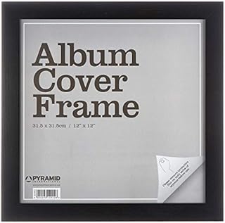Pyramid International Black Wrapped MDF Album Cover Wall Art Frame, Paper, Multi-Colour, 31 x 31.5 x 1.3 cm