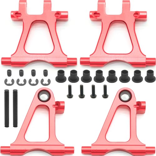 Aluminum Alloy Front & Rear Lower Suspension Arms Kit for Tamiya TT02 1/10 Scale on Road RC Car Upgrade Parts, High-Precision TT-02 Lower Arms Set, Includes TT02 Chassis Lower Front/Rear Arms & Screws