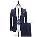 Men's Suits Groom Wear Tuxedos Custom Made 3-Piece Wedding Suits Slim (Jacket+Pant +Vest) (Color : Blue Size : S for 40 to 45 kg) (Blue XL for 65 to 70 kg)