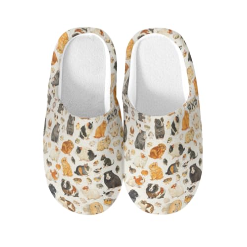 Pantoufles Cochon d'Inde Antidérapantes : Chaussons en Coton Chaud Confortables pour la Maison