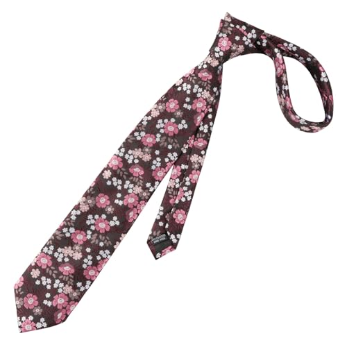 Image of Alizeal Mens 3.15'' Natural Flower Pattern Tie with Floral Pocket Square Set