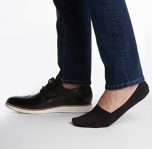 Cole Haan Mens Liner Socks - 2 Pack Non-Slip Low Cut No Show Socks for Men - Shoe Sock Liners with Silicon Heel Grip (7-12)4