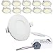 BFYLIN 10X9W Plafon Techo LED Downlight focos led empotrables Panel led Blanco Cálido,Foco Empotrable Plafón Luz de Techo (10x9W Blanco Cálido)