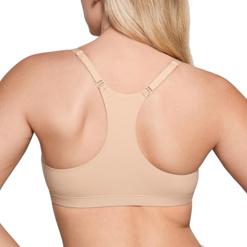 INLYRIC Women's Inbarely Soft Racerback Bralette - Wireless Full Coverage No Padding Unlined Bralette