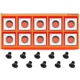 TANOMATE 14.27mm Square Carbide Inserts Cutters 2 Edges for Rikon 20600H Wen Jt630H And Pl1326 Bp510H Cutech Jointer, 10pcs