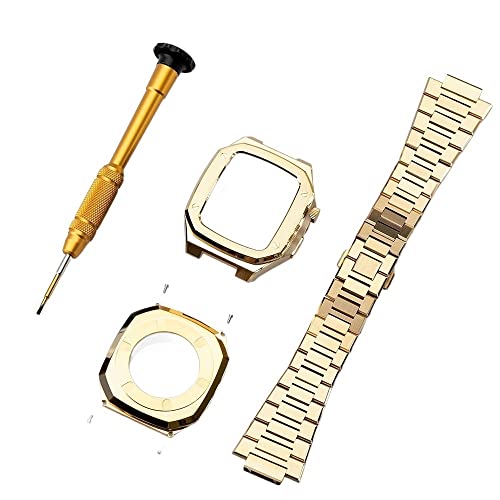 Kit mod Apple Watch 45mm iWatch Series 7 SE bracelet acier inoxydable métal