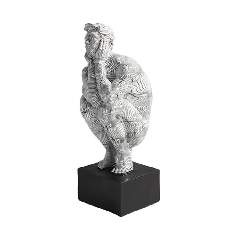 Sculpture penseur abstrait moderne pour rompre la monotonie d'un bureau vide