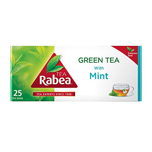 Rabea natural green tea with mint 25 bags multicolor