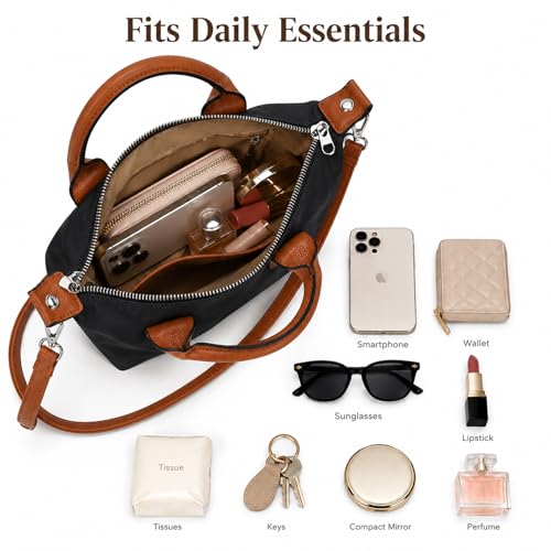 Bolso Tote de nylon para mujer, resistente al agua miniatura 4