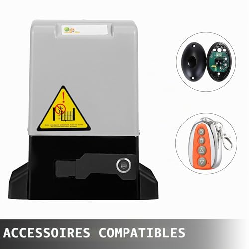Kit système sécurité opérateur de portail coulissant robuste avec télécommande - 7