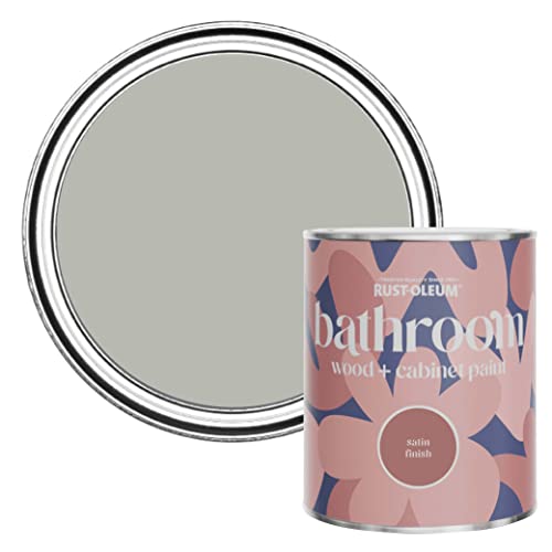 Rust-Oleum Grey Moisture Resistant Bathroom Wood and Cabinet Paint in Satin Finish - Grey Tree 750ml