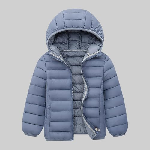 Boys Girls Winter Coats Down Puffer Jacket with Hood Kids Lightweight Hooded Padded Warm Outwear 4-15 Years2