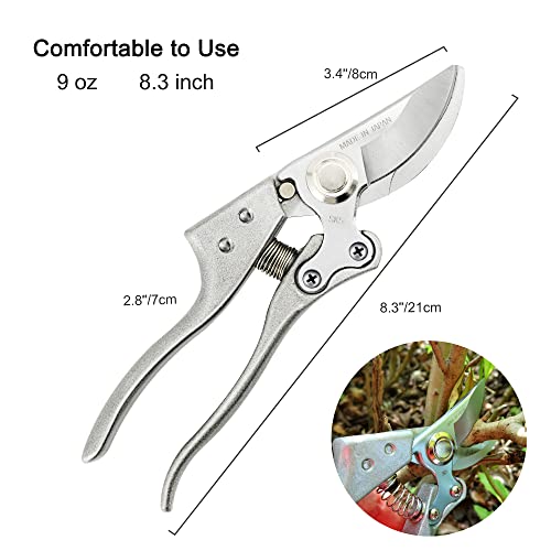 TONMA Secateurs 8 Inch Garden Shears Professional Bypass Pruning Scissors - Image 4