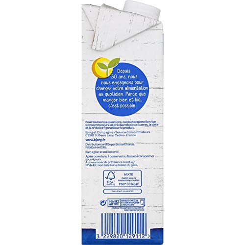 BJORG - Boisson Lait Amande 1L - Lot De 4 - Vendu Par Lot