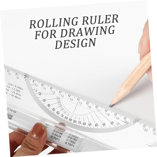 Règle parallèle de dessin multifonction Uonlytech blanche pour traçage géométrique précis 4 pièces