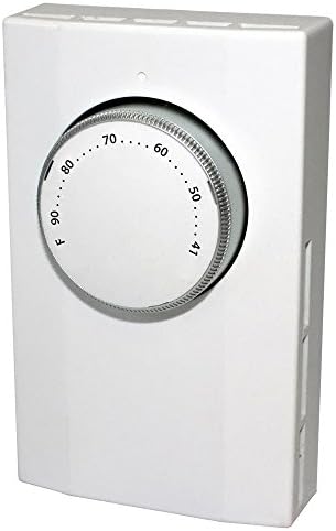 King K101 Single Pole Line Voltage Thermostat, 120-277V, White