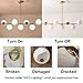 KCO Lighting Modern Brass Linear Chandelier Pendant Light 7-Lights Gold and White Glass Pendant Lighting Mid Century Globe Dining Light Fixture for Living Room Kitchen