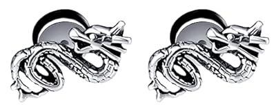 Feilok Pendientes de tuerca de plata con cabeza de oveja y dragón para hombre, juego de joyas de acero inoxidable para piercings, 1.5 cm, Acero inoxidable | Ya disponible en tu tienda friki favorita! En mundofriki.es! Feilok Pendientes de tuerca de plata con cabeza de oveja y dragón para hombre, juego de joyas de acero inoxidable para piercings, 1.5 cm, Acero inoxidable | Ya disponible en tu tienda friki favorita! En mundofriki.es!