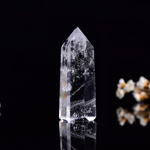 1pcs Clear Quartz Crystal Single Pointed Column Decor Gifts Pendants Collectables Ornaments (Color : 60-70mm) Gemstone Stone