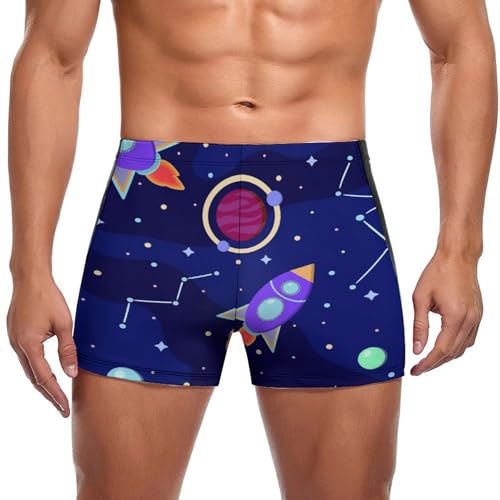 Maillot de bain slip short de bain swim briefs homme Planète Fusée