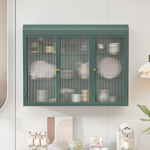 Funzionale ed elegante: sia come vetrina aperta in vetro o armadio da cucina chiuso, questa vetrina sospesa presenta i tuoi oggetti preferiti in modo elegante e attirerà l'attenzione in cucina, bagno o soggiorno