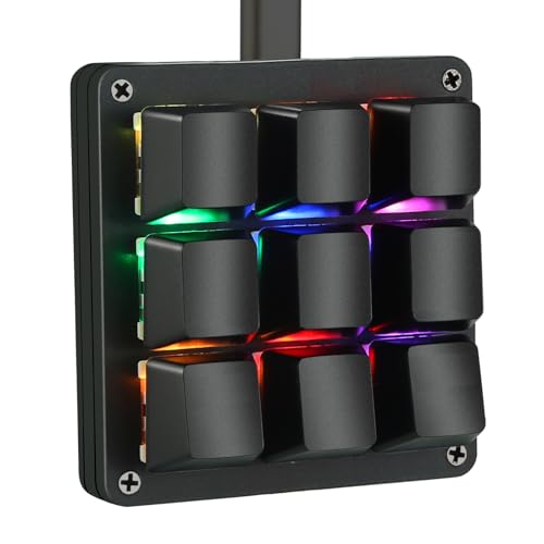 Koolertron ����f�o�C�X �}�N���L�[�{�[�h �m�u�t�� �Ў�L�[�{�[�h �v���O�����\ �V���[�g�J�b�g�L�[ ���t/���蓖�� 4�w���C���[ �}�N���@�\ RGB �z�b�g�X���b�v �Ԏ� USB-C �L�� Windows&Mac�Ή� �I�t�B�X/����ҏW/�Q