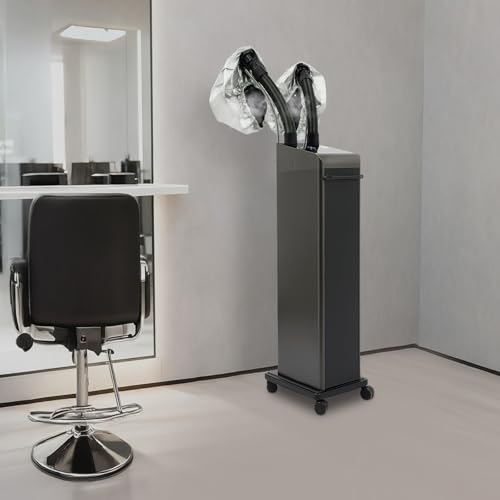 Image of Professional Nano Hair Steamer Machine, 800W Multifunctional Micro Mist Salon Processor 2 Vaporizing Caps for Hair Deep Care Repair Salon Spa Without Damage(Black)
