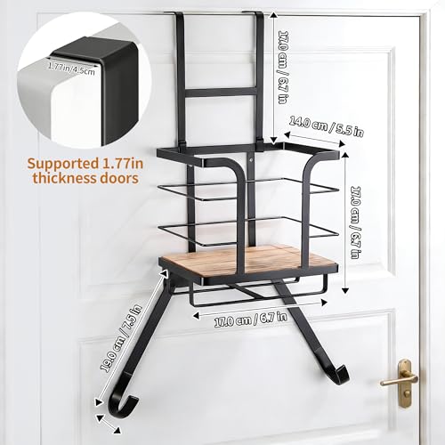 Ironing-Board-Hanger-Wall-Mount-Over-the-Door-Iron-Board-Holder-Wooden-Metal-Laundry-Room-Organizer-Anti-Slip-Fence-Design-Fits-TY-Leg-Black