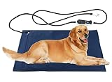 DEOMAN Pet Heating Pads for Dogs Cats Heated Bed mat,Electric Dog Heating pad with Timer to Keep pet