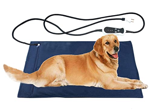 Deoman Pet Heating Pads For Dogs Cats Heated Bed Mat,Electric Dog Heating Pad With Timer To Keep Pet Warm ,Long Chew Resistant Cord #TOP1