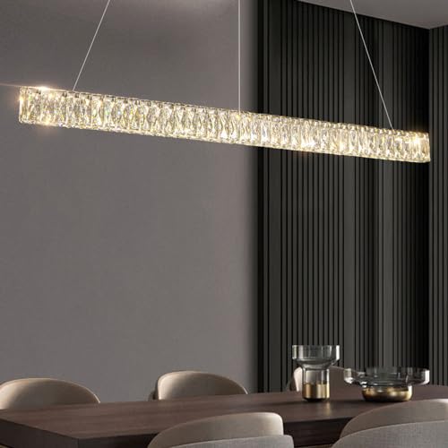 Lustre en cristal LED à intensité variable pour salon moderne - 4