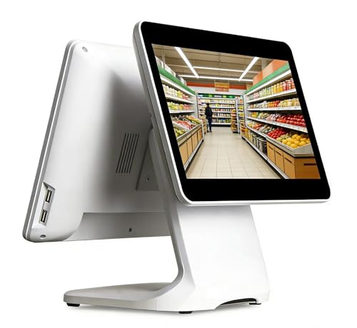 POS Professional Cash Register for Small Business, POS Cashier Register, POS Terminal Machine, with 15.6 Touch Screen and 13.3 HD Customer Display,4GB RAM, 64G SSD,Windows 10(Dual Screen)